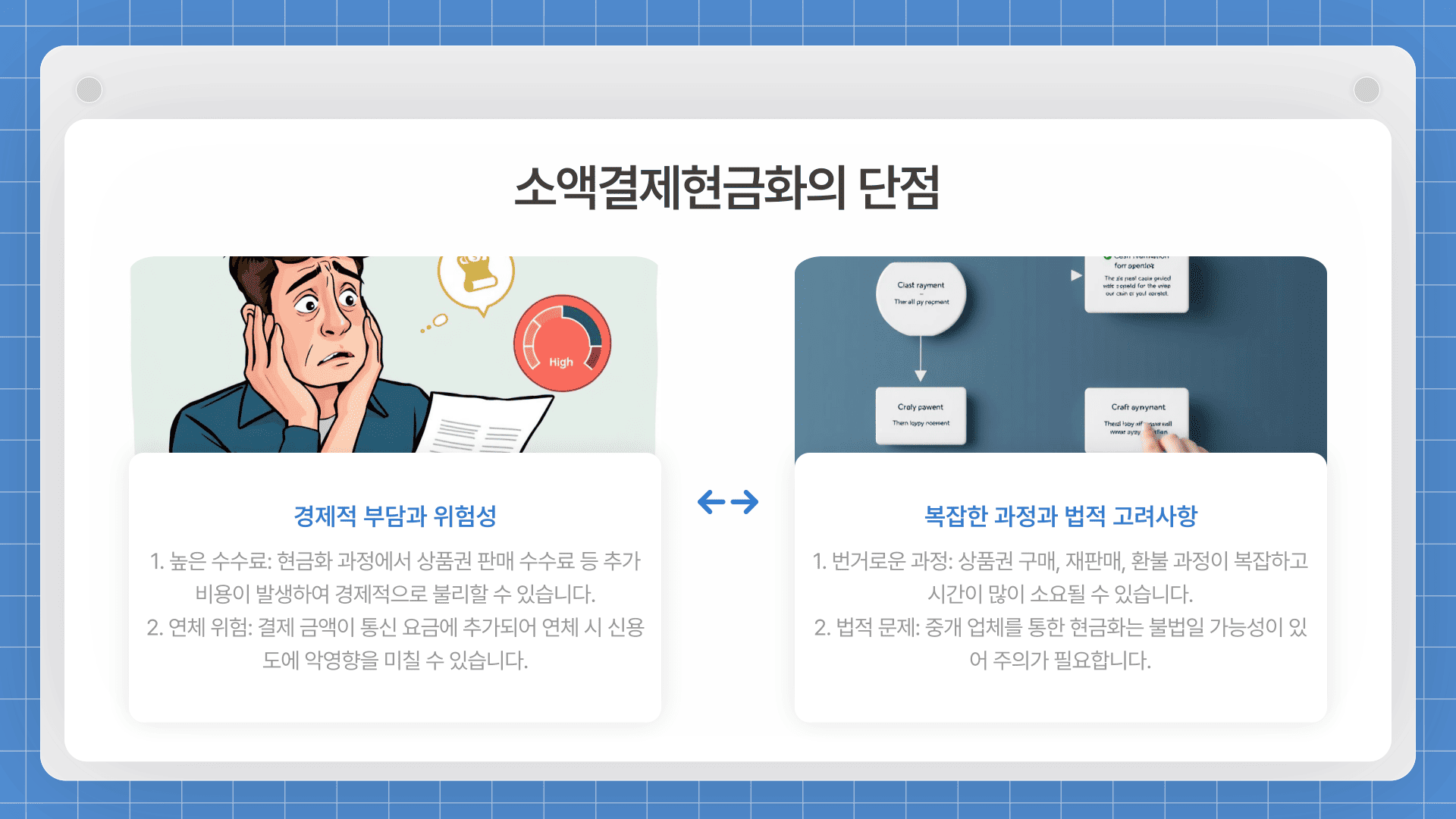 소액결제현금화의 단점