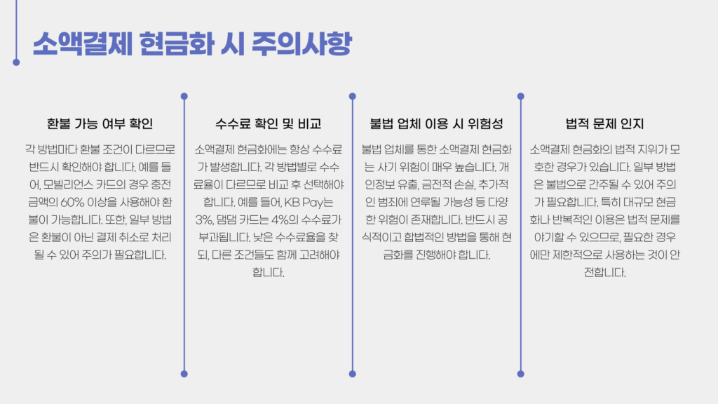 소액결제 현금화 시 주의사항