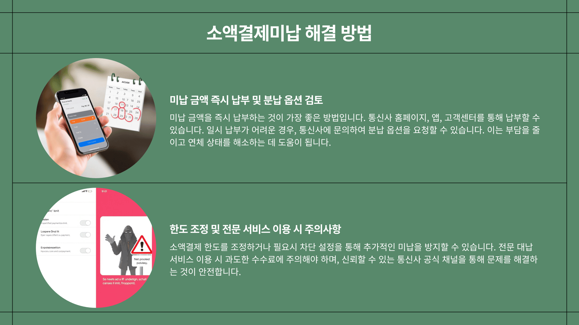 소액결제미납